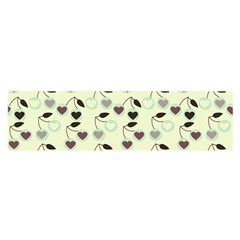 Heart Cherries Mint Satin Scarf (oblong) by snowwhitegirl