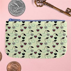 Heart Cherries Mint Large Coin Purse by snowwhitegirl