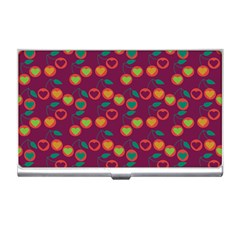 Heart Cherries Magenta Business Card Holders