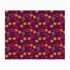 Heart Cherries Magenta Small Glasses Cloth (2-side) by snowwhitegirl