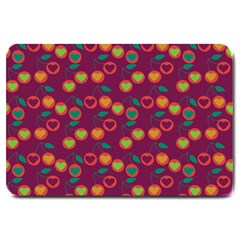 Heart Cherries Magenta Large Doormat 