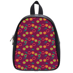 Heart Cherries Magenta School Bag (Small)