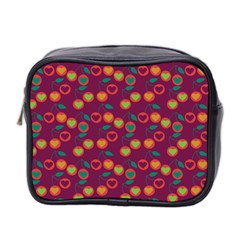 Heart Cherries Magenta Mini Toiletries Bag 2-Side