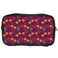 Heart Cherries Magenta Toiletries Bags