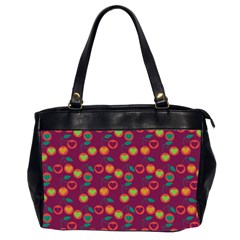 Heart Cherries Magenta Office Handbags (2 Sides) 