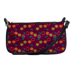 Heart Cherries Magenta Shoulder Clutch Bags