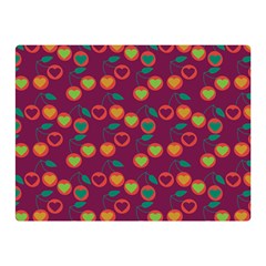 Heart Cherries Magenta Double Sided Flano Blanket (Mini) 