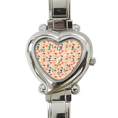 Heart Cherries Cream Heart Italian Charm Watch by snowwhitegirl