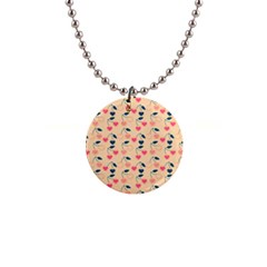 Heart Cherries Cream Button Necklaces by snowwhitegirl