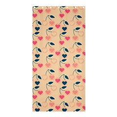 Heart Cherries Cream Shower Curtain 36  X 72  (stall)  by snowwhitegirl