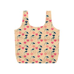 Heart Cherries Cream Full Print Recycle Bags (s)  by snowwhitegirl