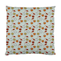 Heart Cherries Grey Standard Cushion Case (one Side) by snowwhitegirl