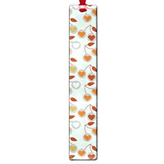 Heart Cherries Grey Large Book Marks by snowwhitegirl