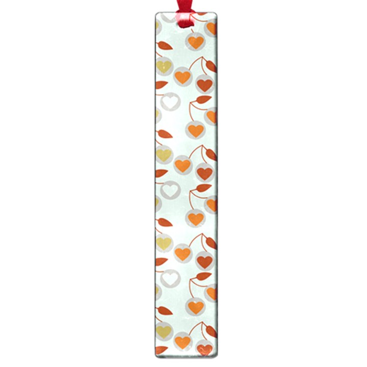 Heart Cherries Grey Large Book Marks