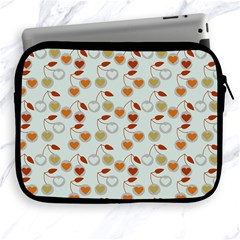 Heart Cherries Grey Apple Ipad 2/3/4 Zipper Cases by snowwhitegirl