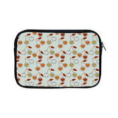 Heart Cherries Grey Apple Ipad Mini Zipper Cases by snowwhitegirl