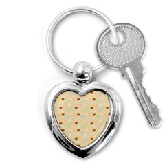 Beige Heart Cherries Key Chains (heart)  by snowwhitegirl