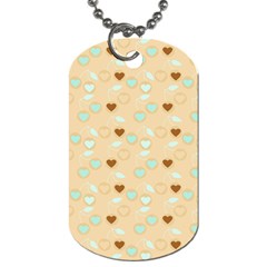 Beige Heart Cherries Dog Tag (one Side) by snowwhitegirl