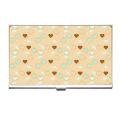 Beige Heart Cherries Business Card Holders by snowwhitegirl