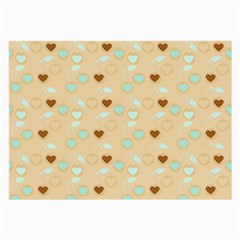 Beige Heart Cherries Large Glasses Cloth (2-side) by snowwhitegirl