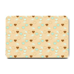 Beige Heart Cherries Small Doormat  by snowwhitegirl