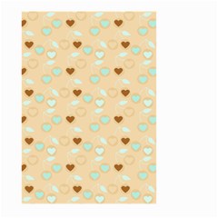 Beige Heart Cherries Large Garden Flag (two Sides) by snowwhitegirl