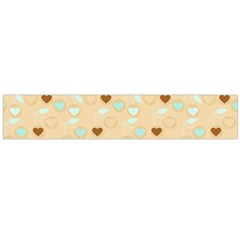 Beige Heart Cherries Large Flano Scarf  by snowwhitegirl