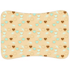 Beige Heart Cherries Velour Seat Head Rest Cushion