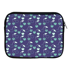 Heart Cherries Blue Apple Ipad 2/3/4 Zipper Cases by snowwhitegirl