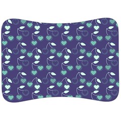 Heart Cherries Blue Velour Seat Head Rest Cushion