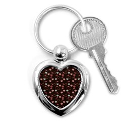 Heart Cherries Brown Key Chains (heart)  by snowwhitegirl