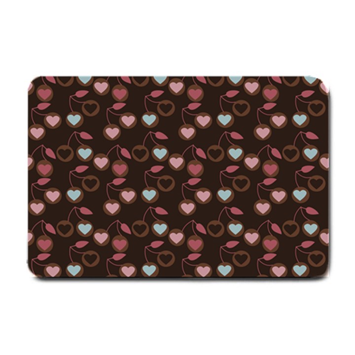 Heart Cherries Brown Small Doormat 