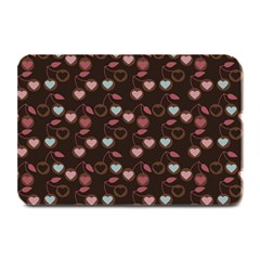 Heart Cherries Brown Plate Mats by snowwhitegirl