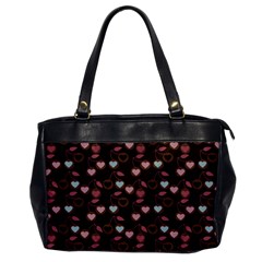 Heart Cherries Brown Office Handbags by snowwhitegirl