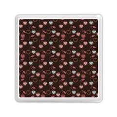 Heart Cherries Brown Memory Card Reader (square) by snowwhitegirl