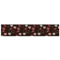 Heart Cherries Brown Small Flano Scarf