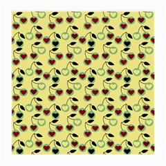 Yellow Heart Cherries Medium Glasses Cloth (2-side) by snowwhitegirl