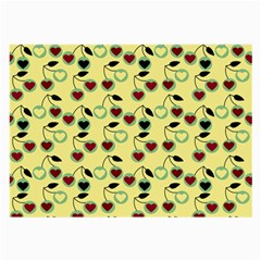 Yellow Heart Cherries Large Glasses Cloth