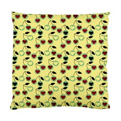 Yellow Heart Cherries Standard Cushion Case (two Sides) by snowwhitegirl