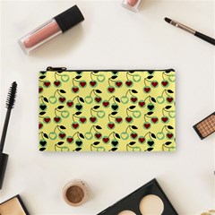 Yellow Heart Cherries Cosmetic Bag (Small)