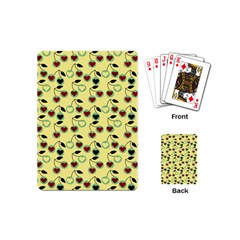 Yellow Heart Cherries Playing Cards (mini)  by snowwhitegirl