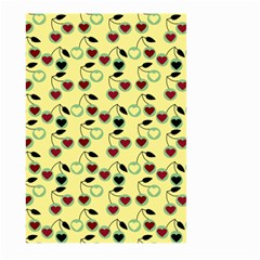 Yellow Heart Cherries Large Garden Flag (two Sides) by snowwhitegirl