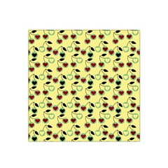 Yellow Heart Cherries Satin Bandana Scarf