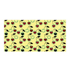 Yellow Heart Cherries Satin Wrap