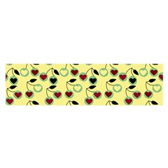 Yellow Heart Cherries Satin Scarf (oblong) by snowwhitegirl