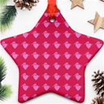 Punk Heart Pink Star Ornament (Two Sides) Back