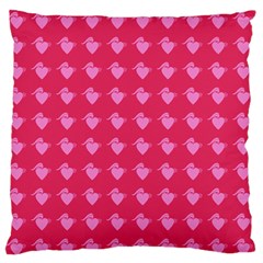 Punk Heart Pink Large Flano Cushion Case (two Sides) by snowwhitegirl