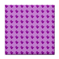 Punk Heart Violet Tile Coasters by snowwhitegirl