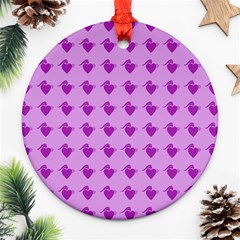 Punk Heart Violet Ornament (round) by snowwhitegirl