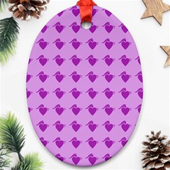 Punk Heart Violet Ornament (oval) by snowwhitegirl